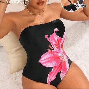 Women’s Summer Lily Floral 1-Piece Swimsuit